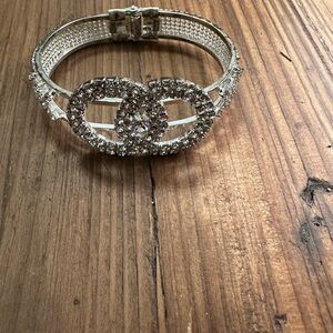 Elegant Silver Crystal Bracelet